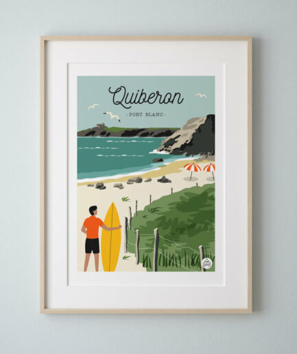 Affiche Quiberon Port blanc