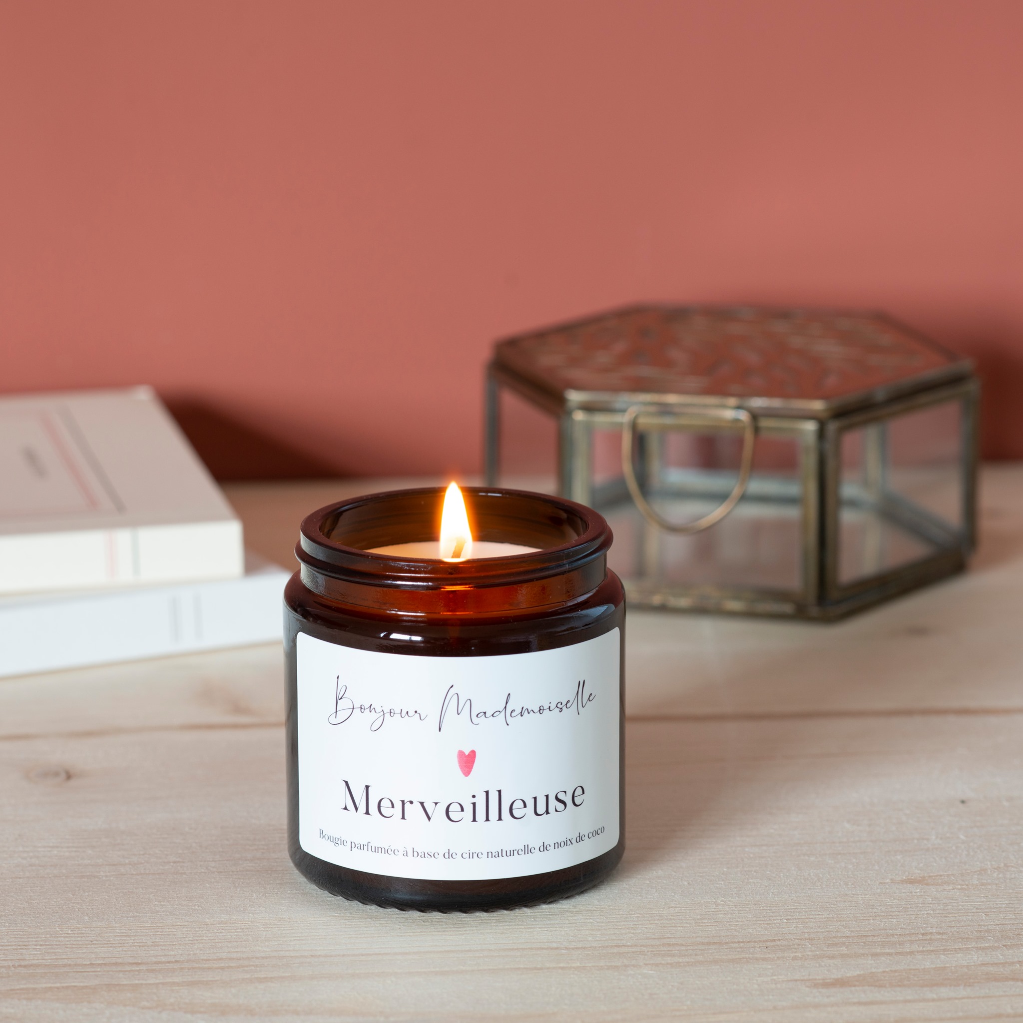 Bougie merveilleuse bonjour mademoiselle bougie made in france