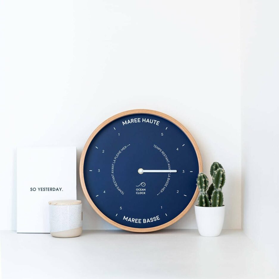 Horloge des marées bleu marine Ocean clock