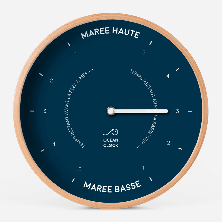 Horloge des marées marine bleu ocean clock