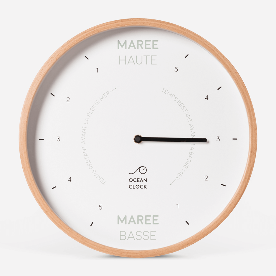 Horloge des marées oyster coloris blanc de la marque Ocean Clock