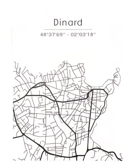 Affiche Dinard plan de la ville