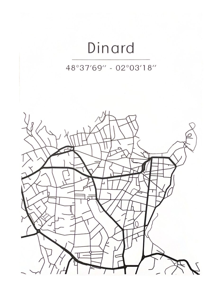 Affiche Dinard plan de la ville