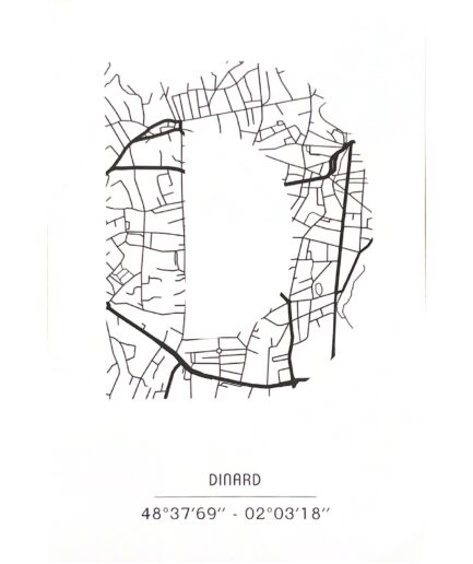 Affiche Bretonnement votre plan de la ville de Dinard format lettre D