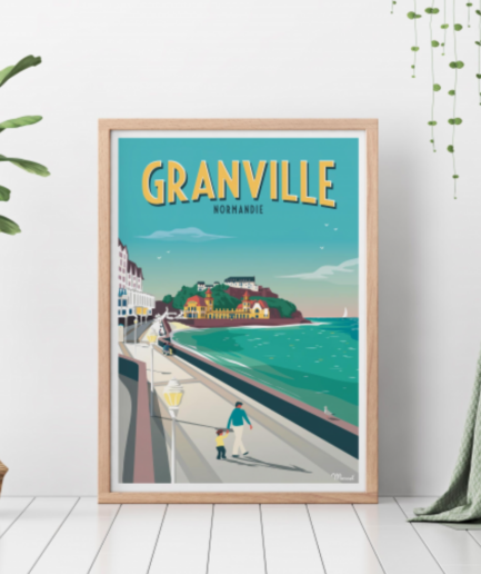 Affiche Granville Normandie Marcel Travel Poster