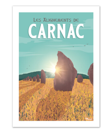 Affiche Les alignements de carnac en Bretagne par Marcel travel Poster