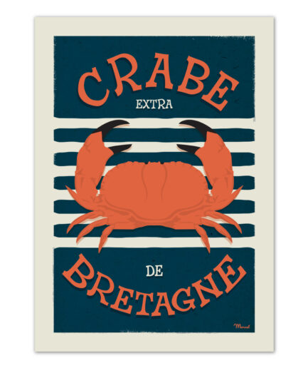 Affiche Crabe de Bretagne