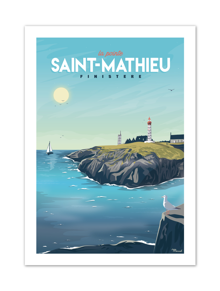 Affiche Pointe Saint Mathieu Marcel travel