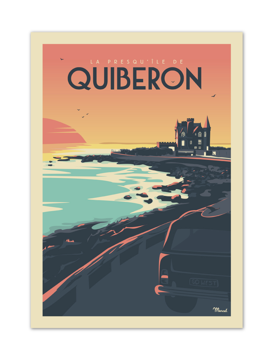 Affiche Quiberon Marcel Travel
