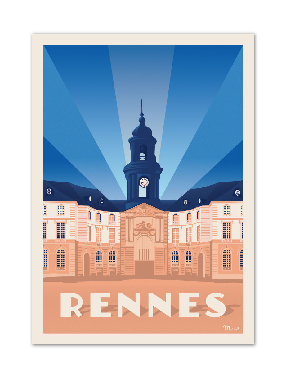 Affiche Rennes Hotel de Ville Marcel
