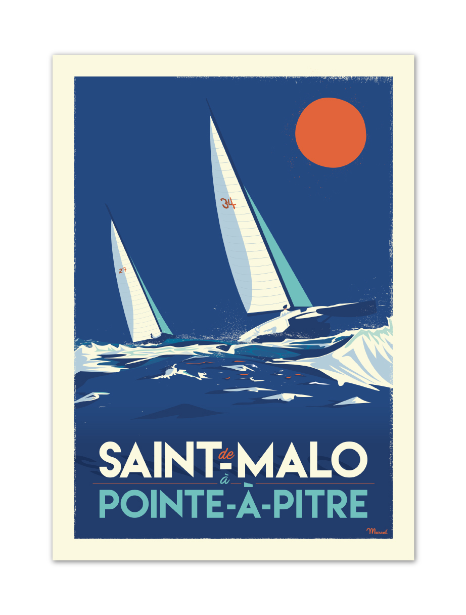 Affiche Saint Malo Pointe à Pitre Marcel