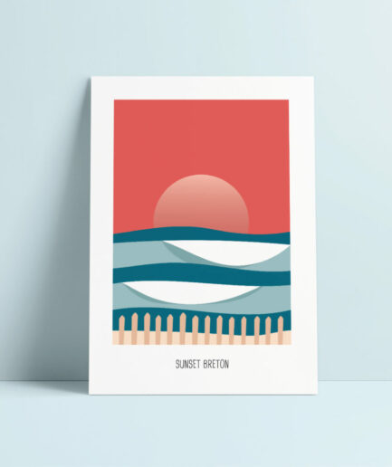 Affiche sunset breton