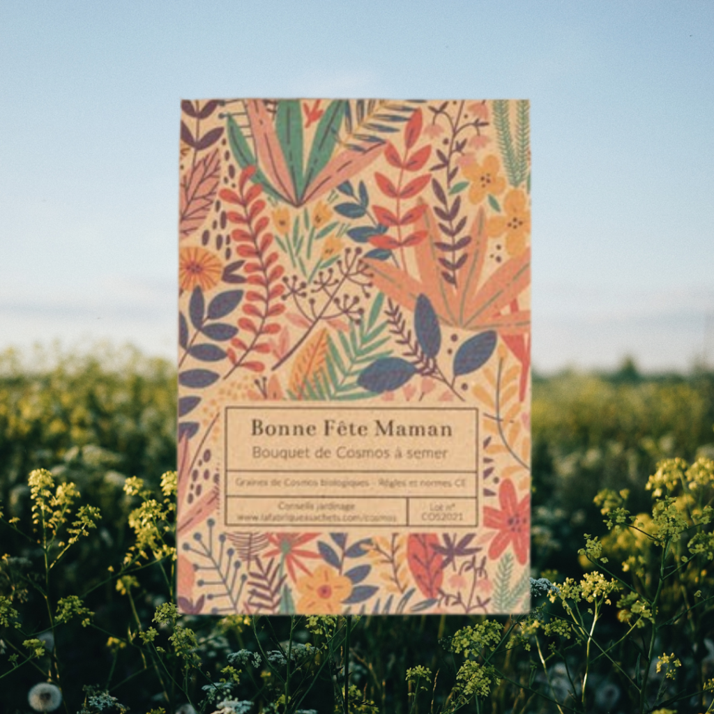 Fête des mères sachet graines de fleurs à planter